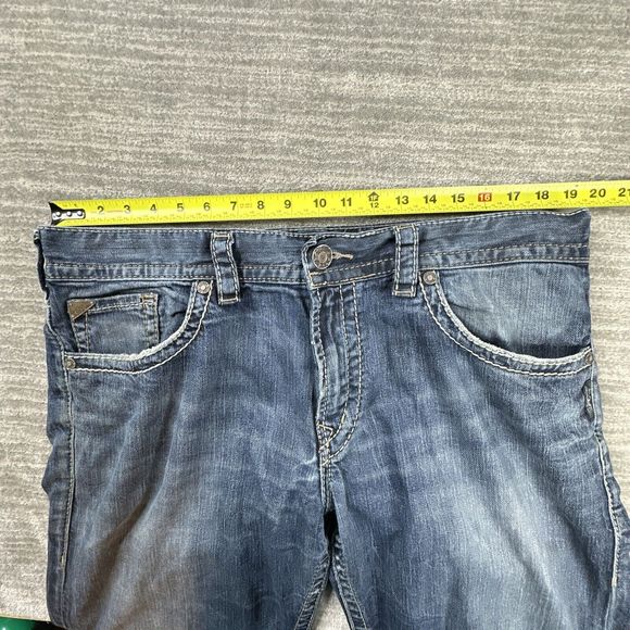 Silver Jeans Co Zac Jeans Mens 36x32 Blue Denim Pants Zip Fly Straight Leg - Picture 6 of 12